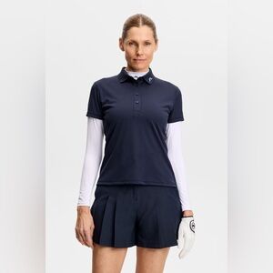 J Lindeberg Tour Tech Polo LTD in JL Navy Size Small